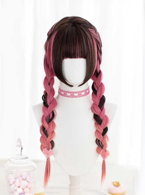 Triple Sonata Series Ji Fa Double Layer Gradient Long Straight Hair Classic Lolita Wig