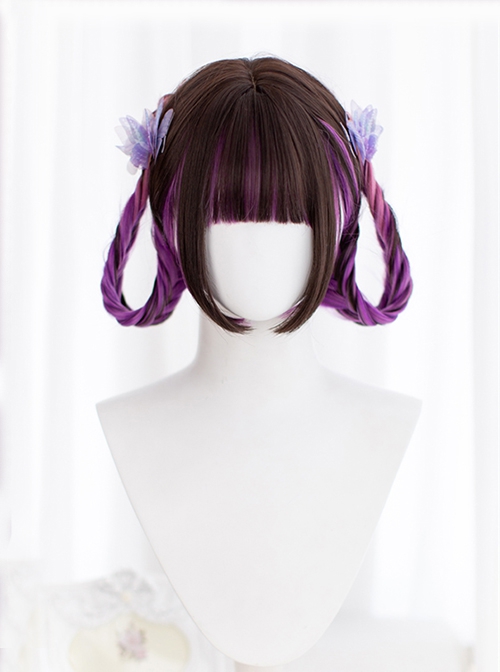 Triple Sonata Series Ji Fa Double Layer Gradient Long Straight Hair Classic Lolita Wig