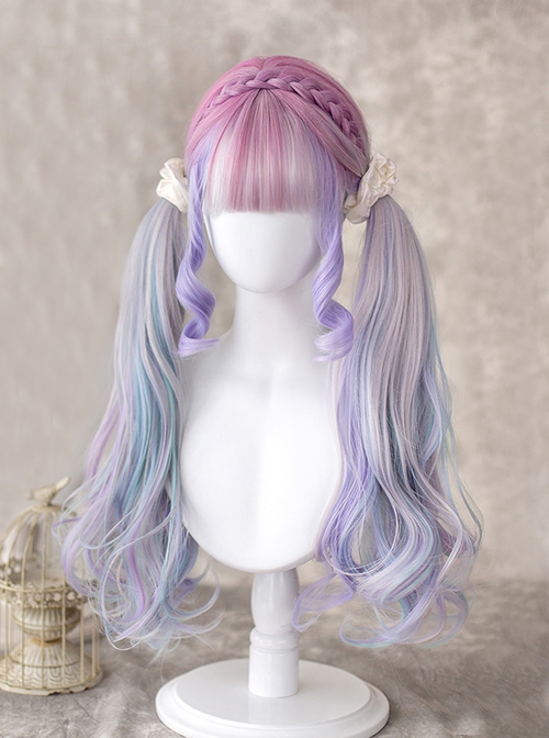 Fang Fang Series With Braid Roman Curly Sideburns Multi-Color Long Curly Hair Classic Lolita Wig