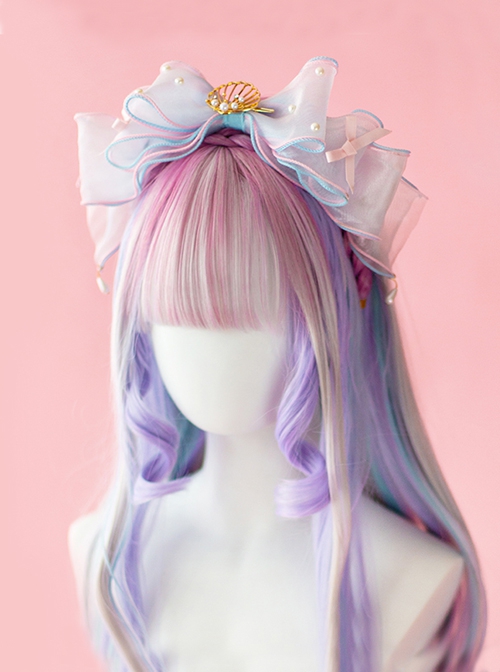 Fang Fang Series With Braid Roman Curly Sideburns Multi-Color Long Curly Hair Classic Lolita Wig