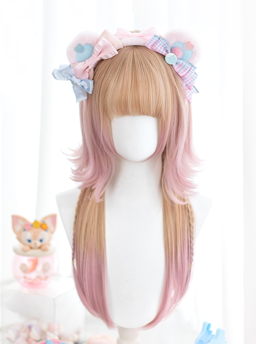 BK709 Series Eversion Jellyfish Head Gradient Short Long Hair Sweet Lolita Wig