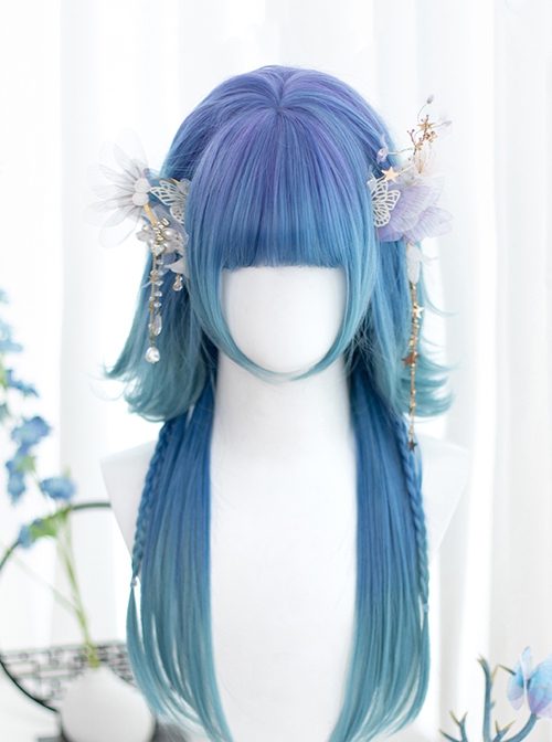 BK709 Series Eversion Jellyfish Head Gradient Short Long Hair Sweet Lolita Wig