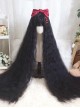 Natural Black Princess Long Curly Hair Super Long Small Curly Hair Qi Bangs Classic Lolita Wig