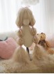 Light Golden Air Bangs Super Long Small Curly Hair Princess Long Curly Hair Classic Lolita Wig