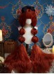 Orange Red 120cm Super Long Air Bangs Small Curly Hair Princess Long Curly Hair Classic Lolita Wig