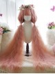 Pink Little Curly Hair Princess Super Long Long Curly Hair Classic Lolita Wig