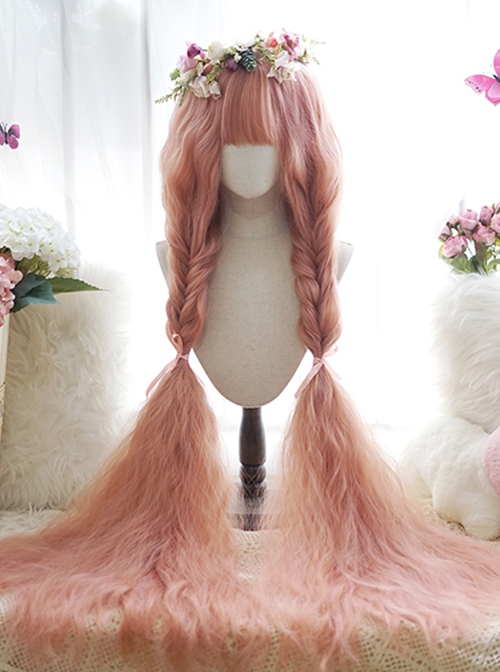 Pink Little Curly Hair Princess Super Long Long Curly Hair Classic Lolita Wig