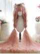 Pink Little Curly Hair Princess Super Long Long Curly Hair Classic Lolita Wig