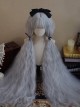 Silver Gray Qi Bangs Super Long Small Curly Hair Princess Long Curly Hair Classic Lolita Wig