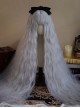 Silver Gray Qi Bangs Super Long Small Curly Hair Princess Long Curly Hair Classic Lolita Wig