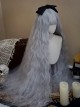 Silver Gray Qi Bangs Super Long Small Curly Hair Princess Long Curly Hair Classic Lolita Wig