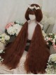 Dark Brown Caramel Color Princess 120cm Super Long Small Curly Hair Long Curly Hair Classic Lolita Wig