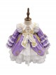 Petal Collar Star Bow-Knot Decoration Princess Style Spring Classic Lolita Kids Long Sleeve Dress
