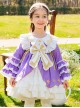 Petal Collar Star Bow-Knot Decoration Princess Style Spring Classic Lolita Kids Long Sleeve Dress