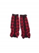 Punk Black Red Plaid Irregular Hem Lacing Autumn Winter Punk Lolita Sleeveless Dress