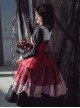 No Man's Land Rose Series Black Jacquard Gradient Petal Hem Gothic Lolita Sleeveless Dress