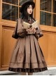 College Style Lapel Simple Elegant Embroidery Double-Breasted Suit Short Cloak School Lolita Long-Sleeved Dress Suit