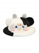 Black White Little Milk Cow Embroidery Cute Plush Sweet Girl Thickened Warm Winter Cold Sweet Lolita Hat