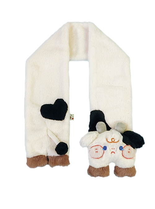 Sweet Japanese Cute Girl All-Match Plush Calf Winter Warm Sweet Lolita Scarf