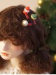 Christmas Tree Cake Strawberry Snowman Simulation Resin Christmas Classic Lolita Hair Clip