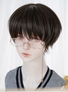 Brown Japanese Juvenile Sense Natural Unisex COS Short Broken Hair Classic Lolita Wig