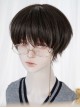 Brown Japanese Juvenile Sense Natural Unisex COS Short Broken Hair Classic Lolita Wig