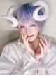 Purple Gradient Blue Fantasy Unisex COS Handsome Broken Short Hair Classic Lolita Wig