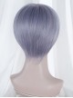 Purple Gradient Blue Fantasy Unisex COS Handsome Broken Short Hair Classic Lolita Wig