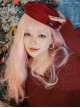 Pink Japanese Soft Girl Cute Gradient Air Bangs Wool Curly Long Curly Hair Sweet Lolita Wig