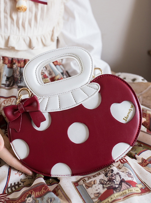 Small Mushroom Series Cartoon Red Small Mushroom Design Rustic Sweet Lolita Portable Messenger Shoulder Bag