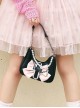 Sweet Cool Pink Bow-Knot Bead Chain Cross Decoration Gothic Lolita Portable Messenger Shoulder Bag