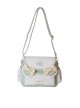 Yellow Bow-Knot Decoration Fresh Daily Print Classic Lolita Crossbody Shoulder Bag