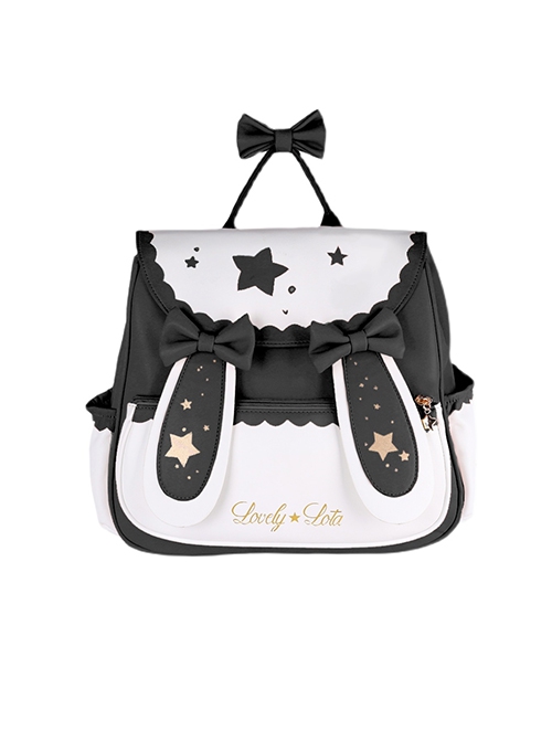 Xingyue Rabbit Series Japanese Style Cute Star Print Rabbit Ears Sweet Lolita Portable Backpack