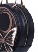 Butterfly Moon Series Vintage Moon Print Butterfly Tassel Decorated Round Bag Classic Lolita Handheld Messenger Bag