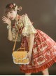 Sugar Cube Cream Series White Ruffles Bowknot Pure Color Square Bag Classic Lolita Bag