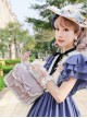 Sugar Cube Cream Series White Ruffles Bowknot Pure Color Square Bag Classic Lolita Bag