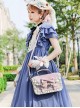 Sugar Cube Cream Series White Ruffles Bowknot Pure Color Square Bag Classic Lolita Bag