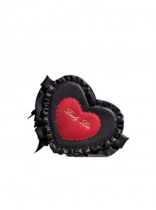 Sweetheart Candy Series Solid Color Bowknot Decorated Heart Embroidery Bag Classic Lolita Bag