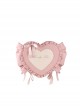 Sweetheart Candy Series Solid Color Bowknot Decorated Heart Embroidery Bag Classic Lolita Bag