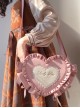Sweetheart Candy Series Solid Color Bowknot Decorated Heart Embroidery Bag Classic Lolita Bag