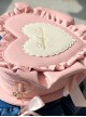 Sweetheart Candy Series Solid Color Bowknot Decorated Heart Embroidery Bag Classic Lolita Bag