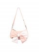 Simple Versatile Daily Two-Color Bow-Knot Design Shoulder Bag Classic Lolita Bag