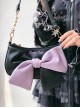 Simple Versatile Daily Two-Color Bow-Knot Design Shoulder Bag Classic Lolita Bag