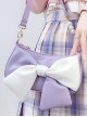 Simple Versatile Daily Two-Color Bow-Knot Design Shoulder Bag Classic Lolita Bag