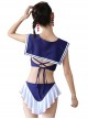 Navy Style Two-Dimensional Beauty Girl Sailor Suit Sexy Classic Lolita Sleeveless Top Skirt Pants Split Swimsuit