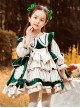 Autumn Winter Velvet Bowknot Lace Decoration Princess Dress Classic Lolita Kids Long-Sleeved Dress