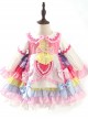 Candy Colorful Lapel Bow-Knot Decoration Cute Spring Autumn Sweet Lolita Kids Long-Sleeved Dress