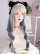 Silver Gray Blue Gradient Cool Fashion Long Straight Hair Natural Punk Lolita Wig