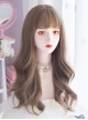 Gray Brown Natural Simulation Girl Fashion Qi Bangs Long Curly Hair Classic Lolita Wig