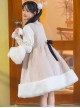 Man Snow Series Autumn Winter Rose Embossed Velvet Cute Plush Classic Lolita Sleeveless Dress